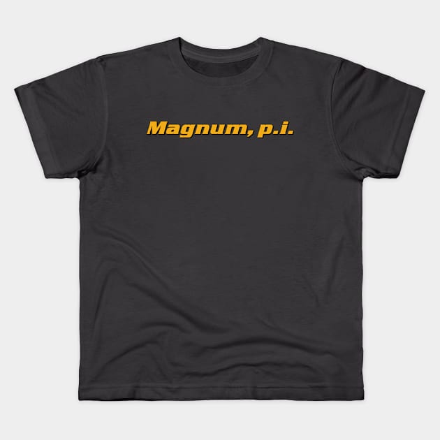 Magnum Title Emblem Kids T-Shirt by GraphicGibbon